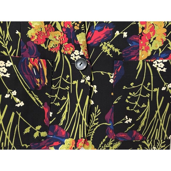 NEW Norm Thompson Womens Size Small Multicolor Botanical Floral Blazer Jacket - Picture 7 of 8